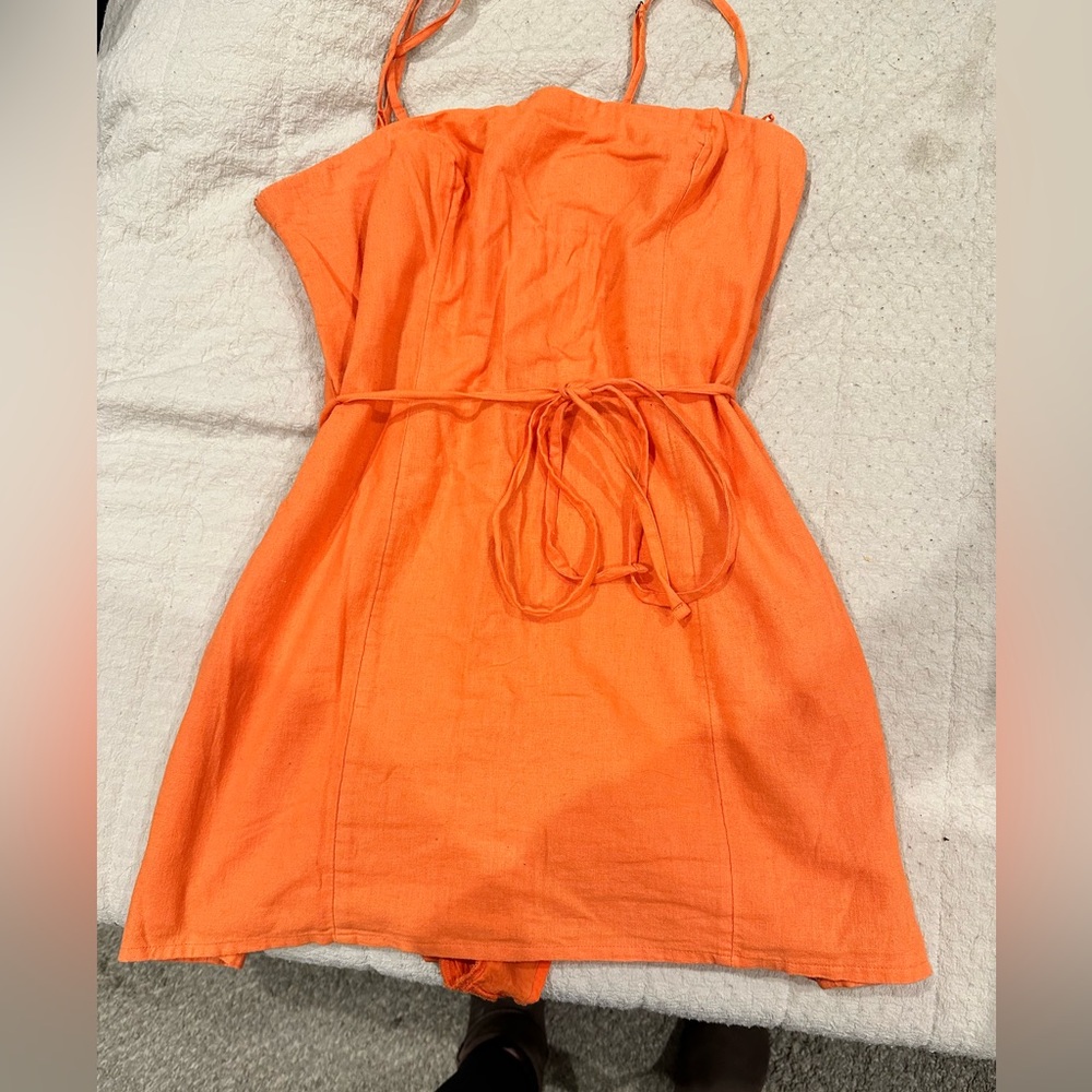 Orange Abercrombie & Fitch Romper / Mini Skort